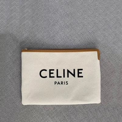 Celine 2020 Canvas Clutch Bag,34CM - 셀린느 2020 캔버스 클러치백,100802-1,34CM,베이지