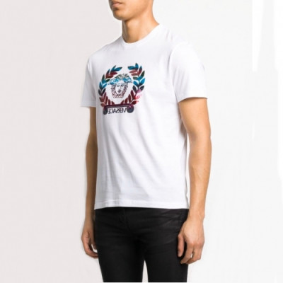 [베르사체]Versace 2020 Mens Logo Silket Short Sleeved Tshirts - 베르사체 2020 남성 메두사 실켓 반팔티 Ver0614x.Size(s - 3xl).화이트