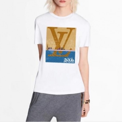 [루이비통]Louis vuitton 2020 Mens Crew-neck Cotton Short Sleeved Tshirts - 루이비통 2020 남성 크루넥 코튼 오버사이즈 반팔티 Lou01795x.Size(s - xl).화이트