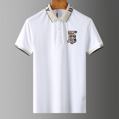 [버버리]Burberry 2020 Mens Logo Silket Short Sleeved Polo Tshirts - 버버리 2020 남성 로고 실켓 폴로 반팔티 Bur02598x.Size(m - 3xl).화이트