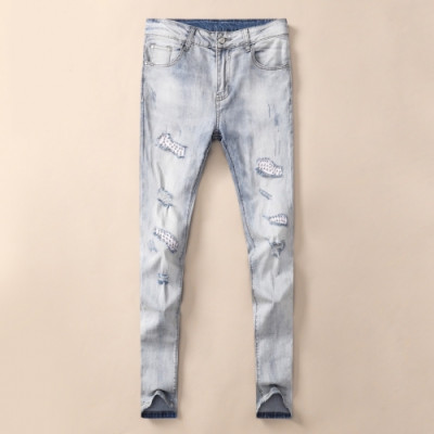 [버버리]Burberry 2020 Mens Business Classic Denim Jeans - 버버리 2020 남성 비지니스 클래식 청바지 Bur02601x.Size(28 - 38).블루