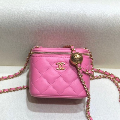 Chanel 2020 Leather Chain Shoulder Cross Bag,11CM - 샤넬 2020 여성용 레더 체인 숄더 크로스백,CHAB1460,11CM,핑크