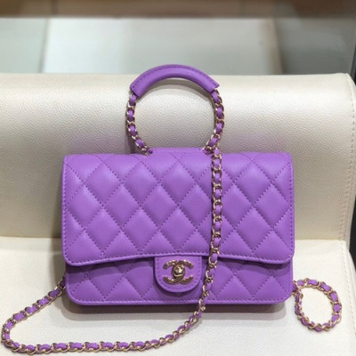 Chanel 2020 WOC Chain Tote Shoulder Cross Bag,19.2CM - 샤넬 2020 WOC 체인 토트 숄더 크로스백,CHAB1468,19.2CM,퍼플