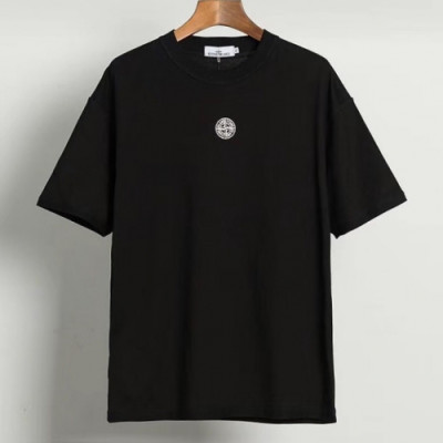 [스톤아일랜드]Stone Island 2020 Mens Crew-neck Cotton Short Sleeved Tshirts - 스톤아일랜드 2020 남성 크루넥 코튼 반팔티 Sto0158x.Size(m - 2xl).블랙