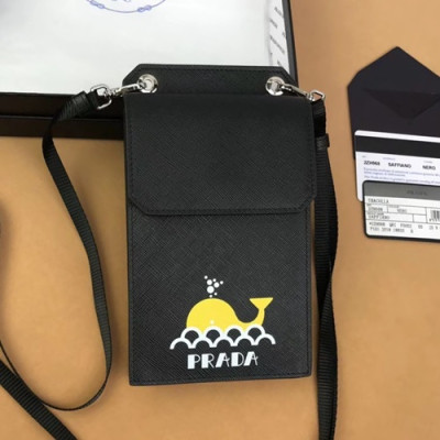 Prada 2020 Leather Shoulder Bag / Phone Bag ,19CM - 프라다 2020 레더 남여공용 숄더백 / 폰백,PRAB0110,19CM,블랙