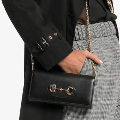 Gucci 2020 Horsebit Chain Cross Bag,19CM - 구찌 2020 홀스빗 여성용 체인 크로스백 621888,GUB1123,19cm,블랙