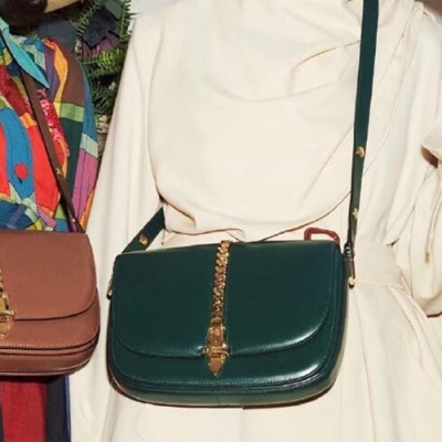 Gucci 2020  Sylvie 1969 Shoulder Bag,25CM - 구찌 2020 실비 1969 숄더백 601067,GUB1130,25cm,그린