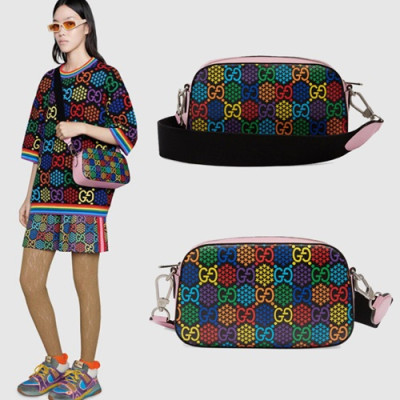 Gucci 2020 Psychedelic Shoulder Bag,24CM - 구찌 2020 사이키델릭 여성용 숄더백 ,574886, GUB1133,24cm, 블랙핑크
