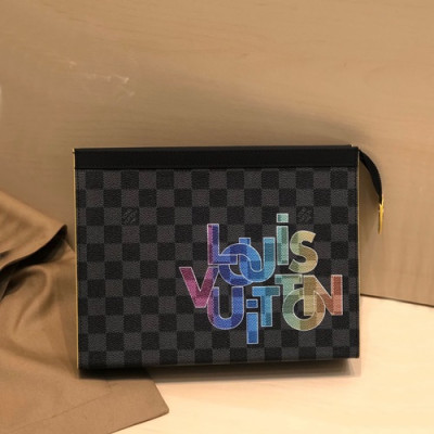 Louis Vuitton 2020 Pochette Voyage Clutch Bag,27cm - 루이비통 2020 포쉐트 보야지 남성용 클러치백 N60308,LOUB2079,27cm,블랙