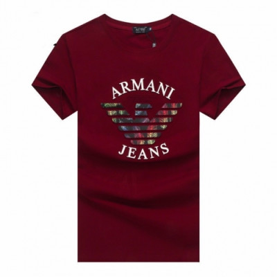 [알마니]Armani 2020 Mens Logo Silket Short Sleeved Tshirts - 알마니 2020 남성 로고 실켓 반팔티 Arm0685x.Size(m - 2xl).버건디