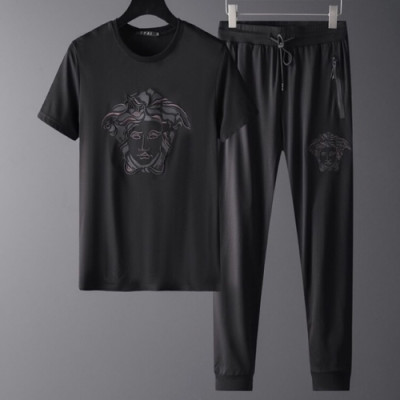 [베르사체]Versace 2020 Mens Medusa Silket Training Short Sleeved Clothes&Pants - 베르사체 2020 남성 메두사 실켓 반팔 트레이닝복&팬츠 Ver0623x.Size(m - 5xl).블랙