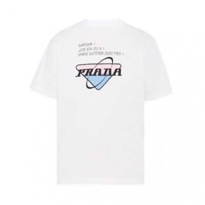 [프라다]Prada 2020 Mens Basic Logo Cotton Short Sleeved Tshirts  - 프라다 2020 남성 베이직 로고 코튼 반팔티 Pra01035x.Size(s - l).화이트