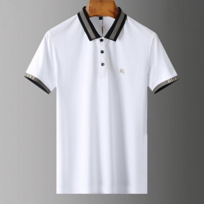 [버버리]Burberry 2020 Mens Logo Silket Short Sleeved Polo Tshirts - 버버리 2020 남성 로고 실켓 폴로 반팔티 Bur02614x.Size(m - 3xl).화이트