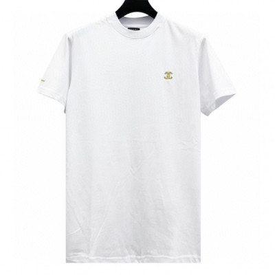 Chanel 2020 Mm/Wm 'CC' Logo Cotton Short Sleeved Tshirts - 샤넬 2020 남자 'CC'로고 코튼 반팔티 Cnl0574x.Size(xs - l).화이트