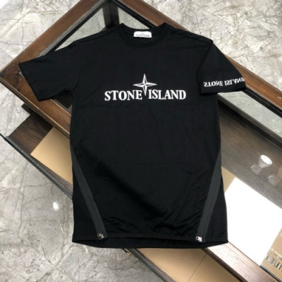 [스톤아일랜드]Stone Island 2020 Mens Crew-neck Cotton Short Sleeved Tshirts - 스톤아일랜드 2020 남성 크루넥 코튼 반팔티 Sto0185x.Size(m - 2xl).블랙