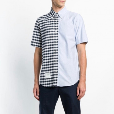 [톰브라운]Thom Browne 2020 Mens Strap Cotton Short Sleeved Tshirts - 톰브라운 2020 남성 스트랩 코튼 반팔 셔츠 Thom0762x.Size(s - xl).블루