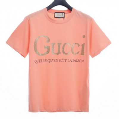 [매장판]Gucci 2020 Mm/Wm Logo Cotton Short Sleeved Tshirts - 구찌 2020 남자 로고 코튼 반팔티 Guc02699x.Size(xs - l).오렌지