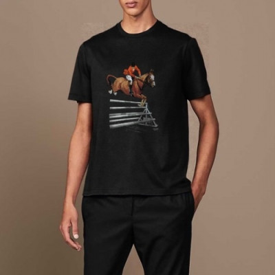 Hermes 2020 Mens Crew-neck Silket Short Sleeved Tshirts - 에르메스 2020 남성 크루넥 실켓 반팔티 Her0460x.Size(m - 2xl).블랙