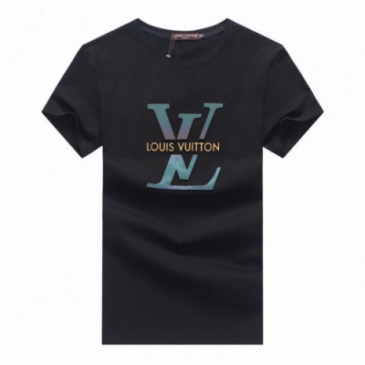 [루이비통]Louis vuitton 2020 Mens Logo  Cotton Short Sleeved Tshirts - 루이비통 2020 남성 로고 코튼 반팔티 Lou01820x.Size(m - 2xl).블랙