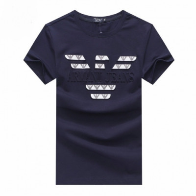 [알마니]Armani 2020 Mens Logo Silket Short Sleeved Tshirts - 알마니 2020 남성 로고 실켓 반팔티 Arm0695x.Size(m - 2xl).네이비