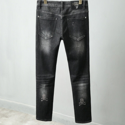 [필립플레인]Philipp Plein 2020 Mens Logo Casual Denim Jeans - 필립플레인 2020 남성 로고 캐쥬얼 데님 청바지 Phi0107x.Size(30 - 38).블랙