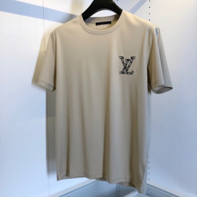 [루이비통]Louis vuitton 2020 Mens Logo  Cotton Short Sleeved Tshirts - 루이비통 2020 남성 로고 코튼 반팔티 Lou01824x.Size(m - 3xl).베이지