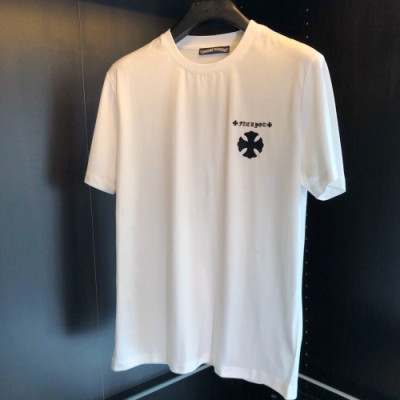 [크롬하츠]Chrome hearts 2020 Mm/Wm Logo Casual Cotton Tshirts - 크롬하츠 2020 남자 로고 캐쥬얼 코튼 반팔티 Chr0162x.Size(m - 3xl)화이트