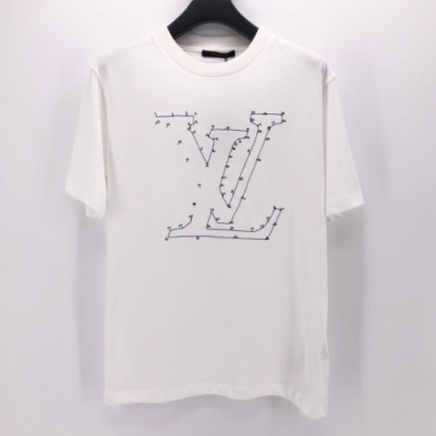 [루이비통]Louis vuitton 2020 Mens Logo  Cotton Short Sleeved Tshirts - 루이비통 2020 남성 로고 코튼 반팔티 Lou01825x.Size(s - xl).화이트