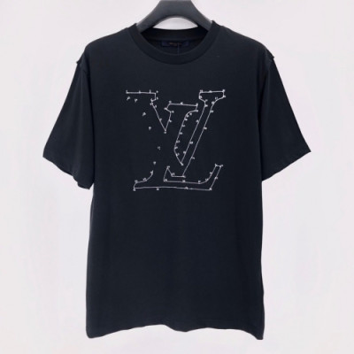 [루이비통]Louis vuitton 2020 Mens Logo  Cotton Short Sleeved Tshirts - 루이비통 2020 남성 로고 코튼 반팔티 Lou01826x.Size(s - xl).블랙