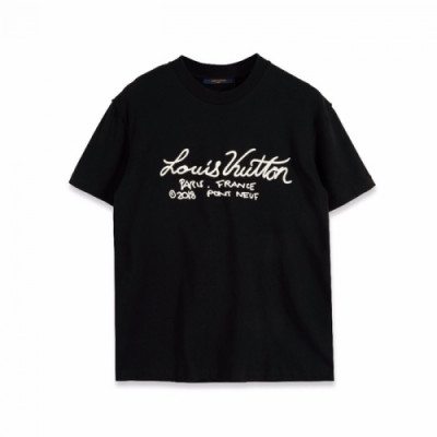 [루이비통]Louis vuitton 2020 Mens Logo  Cotton Short Sleeved Tshirts - 루이비통 2020 남성 로고 코튼 반팔티 Lou01828x.Size(xs - l).블랙