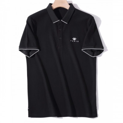 [디올]Dior 2020 Mens Business Silket Short Sleeved Polo Tshirts - 디올 2020 남성 비지니스 실켓 폴로 반팔티 Dio0627x.Size(m - 3xl).블랙