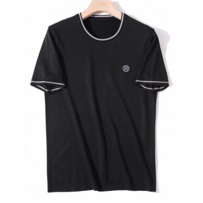 Hermes 2020 Mens Crew-neck Silket Short Sleeved Tshirts - 에르메스 2020 남성 크루넥 실켓 반팔티 Her0465x.Size(m - 3xl).블랙