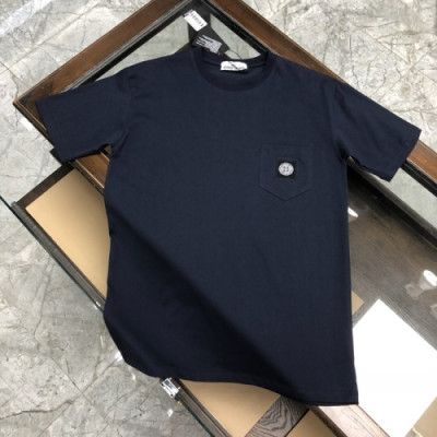 [스톤아일랜드]Stone Island 2020 Mens Crew-neck Cotton Short Sleeved Tshirts - 스톤아일랜드 2020 남성 크루넥 코튼 반팔티 Sto0212x.Size(m - 2xl).네이비