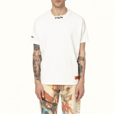 [헤론프레스턴]Heron Preston 2020 Mens Printing Crew neck Short Sleeved Oversize Tshirt - 헤론프레스턴 2020 남성 프린팅 코튼 오버사이즈 반팔티 Hron0028x.Size(xs - l).화이트