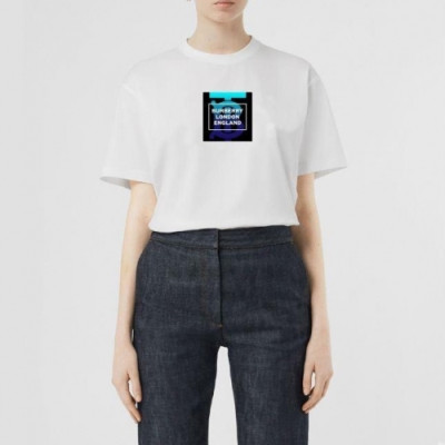 [버버리]Burberry 2020 Mm/Wm Logo Cotton Short Sleeved Tshirts - 버버리 2020 남/녀 로고 코튼 반팔티 Bur02649x.Size(s - xl).화이트