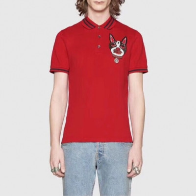 [매장판]Gucci 2020 Mm/Wm Logo Cotton Short Sleeved Polo Tshirts - 구찌 2020 남/녀 로고 코튼 폴로 반팔티 Guc02739x.Size(m - 3xl).레드