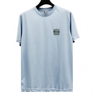 [로에베]Loewe 2020 Mens Logo Cotton Short Sleeved Tshirts - 로에베 2020 남성 로고 코튼 반팔티 Loe0241x.Size(xs - l).블루