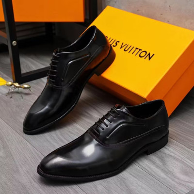 Louis Vuitton 2024 Mens Leather Oxford Shoes,LOUS1082 - 루이비통 2024 남성용 레더 옥스퍼드 슈즈,Size(240-275),블랙