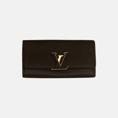 Louis Vuitton 2020 Capucines Womens Leather Wallet ,M61249 - 루이비통 2020 카푸신 여성용 레더 장지갑, LOUW0429, Size(20cm),블랙