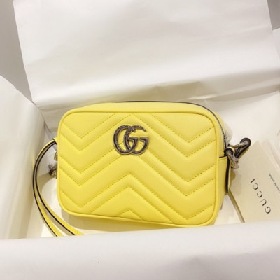 Gucci 2020 Marmont Matlase Shoulder Bag,18CM - 구찌 2020 마몬트 마틀라세 숄더백 448065,GUB1135,18cm,옐로우