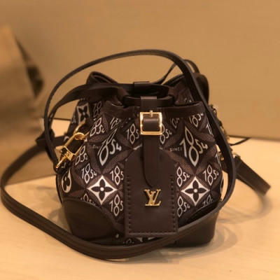 Louis Vuitton 2020 Denim Mini Bucket Shoulder Cross Bag,12cm - 루이비통 2020 데님 미니 버킷 숄더 크로스백 M57099,LOUB2087,12cm,브라운