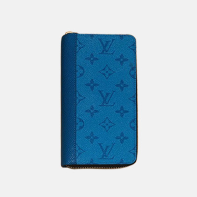Louis Vuitton 2020 Mm / Wm Zippy Wallet ,M63095 - 루이비통 2020 남여공용 지피 장지갑, LOUW0433, Size(20cm),블루
