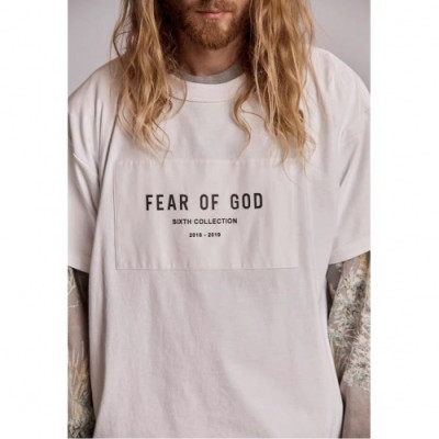 [피어오브갓]Fear of god 2020 Mm/Wm Oversize Minimal Cotton Short Sleeved Tshirts - 피어오브갓 2020 남/녀 미니멀 오버사이즈 코튼 반팔티 Fea0127x.Size(s - l).2컬러(화이트/블랙)