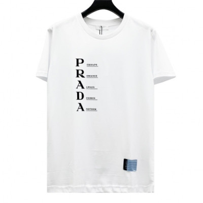 [프라다]Prada 2020 Mens Basic Logo Silket Short Sleeved Tshirts  - 프라다 2020 남성 베이직 로고 실켓 반팔티 Pra01066x.Size(s - xl).화이트