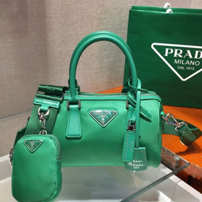 Prada 2020 Nylon Tote Shoulder Bag,20CM - 프라다 2020 나일론 토트 숄더백,1BA846-2,20cm,그린