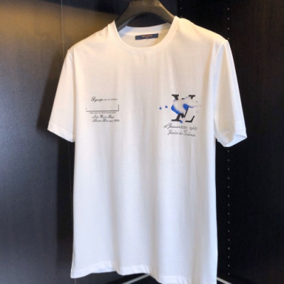 [루이비통]Louis vuitton 2020 Mens Logo Silket Short Sleeved Tshirts - 루이비통 2020 남성 로고 실켓 반팔티 Lou01877x.Size(m - 3xl).화이트