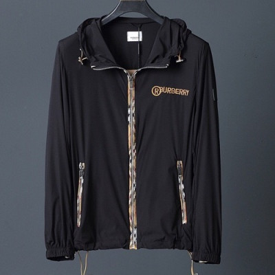 [버버리]Burberry 2020 Mens Classic Casual Windproof Jackets - 버버리 2020 남성 클래식 캐쥬얼 방풍 자켓 Bur02702x.Size(m - 2xl).블랙