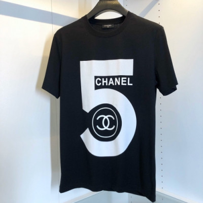 [샤넬]Chanel 2020 Mm/Wm 'CC' Logo Cotton Short Sleeved Tshirts - 샤넬 2020 남/녀 'CC'로고 코튼 반팔티 Cnl0582x.Size(m - 3xl).블랙