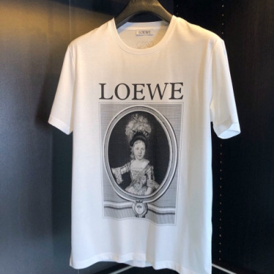 [로에베]Loewe 2020 Mens Logo Cotton Short Sleeved Tshirts - 로에베 2020 남성 로고 코튼 반팔티 Loe0249x.Size(m - 3xl).화이트