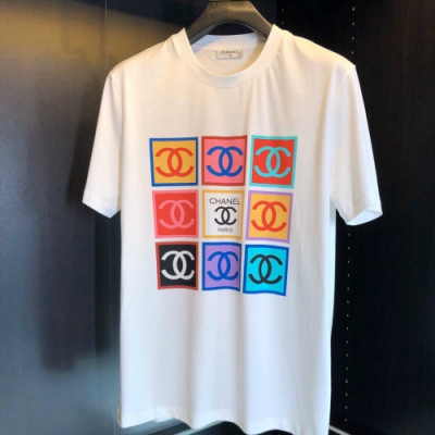 [샤넬]Chanel 2020 Mm/Wm 'CC' Logo Cotton Short Sleeved Tshirts - 샤넬 2020 남/녀 'CC'로고 코튼 반팔티 Cnl0584x.Size(m - 3xl).화이트